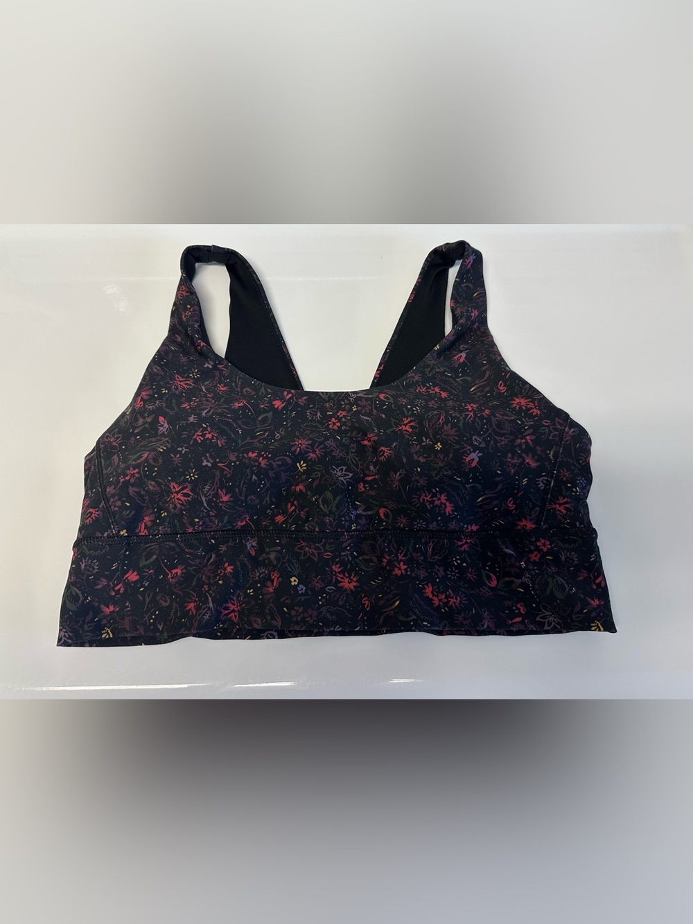 Hyba Women’s Black Floral Sports Bra